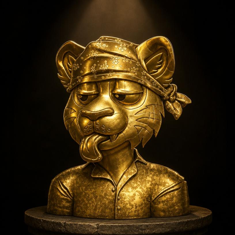 Gold statue
